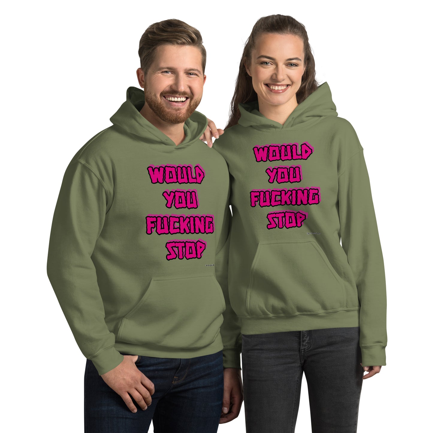 Would you fucking stop Unisex Hoodie PINK